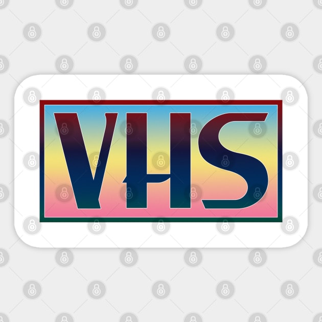 Retro 80s Styled VHS Logo Sticker by DankFutura